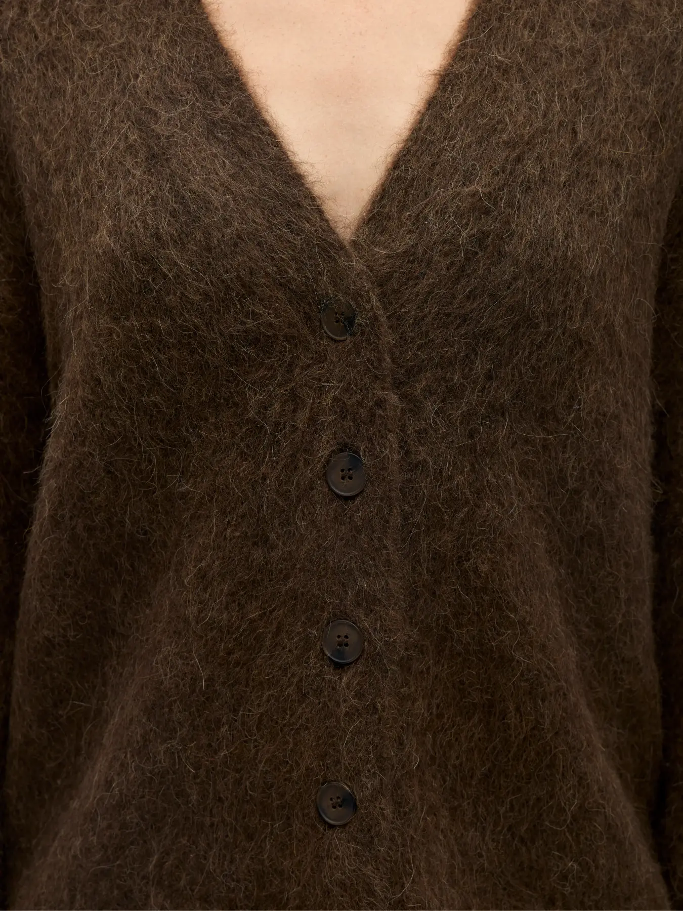 object harry kofta hårig mjuk v-neck 23049457