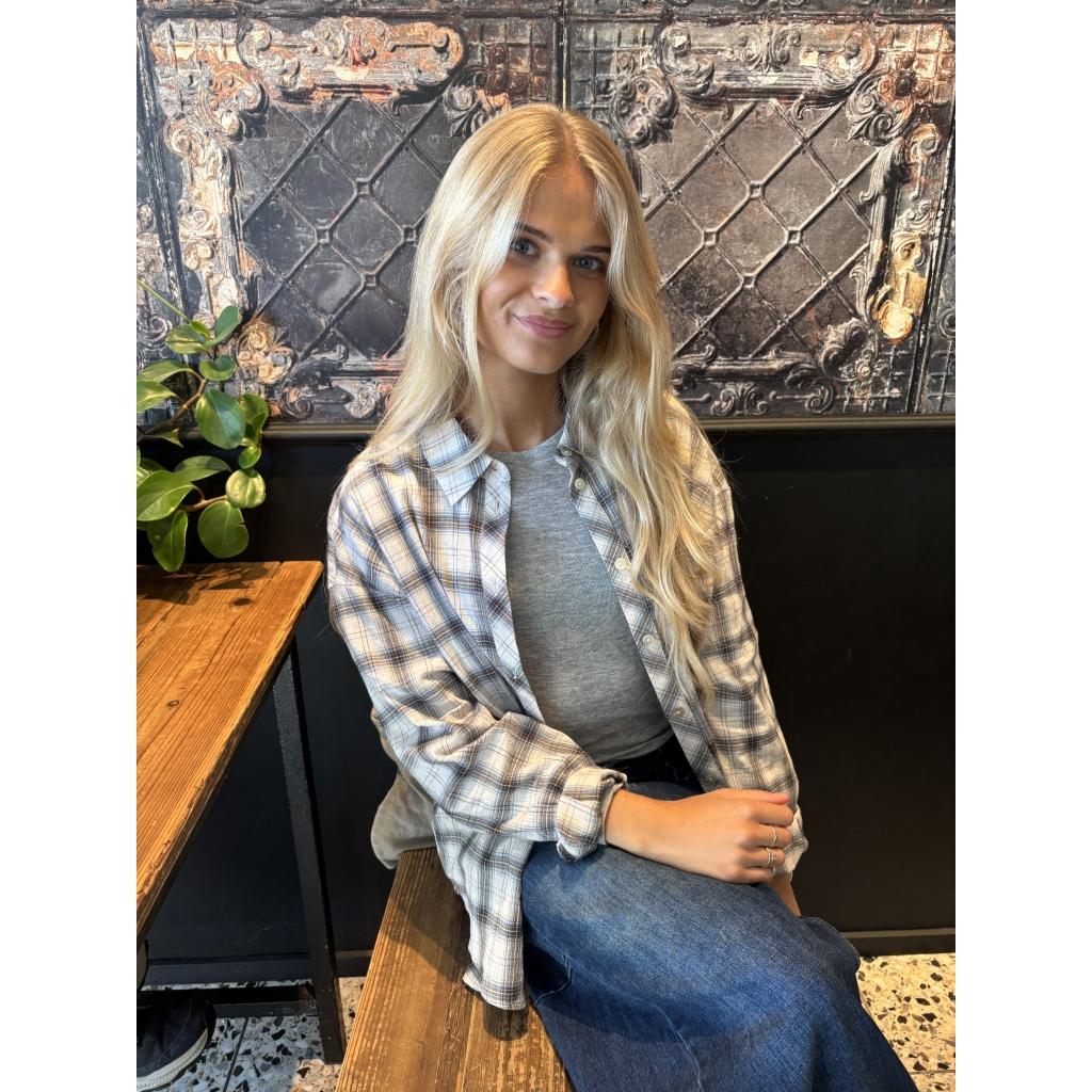 continue alice skjorta check bomull långärm 15392