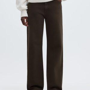 selected woman bea-kori wide pant jeans färgade somull breda högmidja 16103357