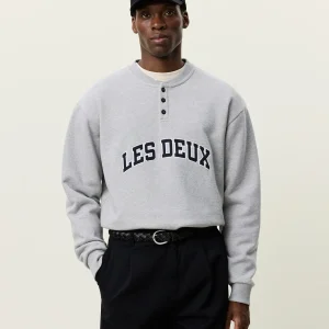 les deux half buttoned sweatshirt logo bomull 1002772
