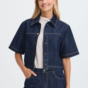 fransa lija skjorta shirt strass denim 20618493