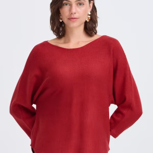 fransa addy pullover viskos boatneck stickad 20618632