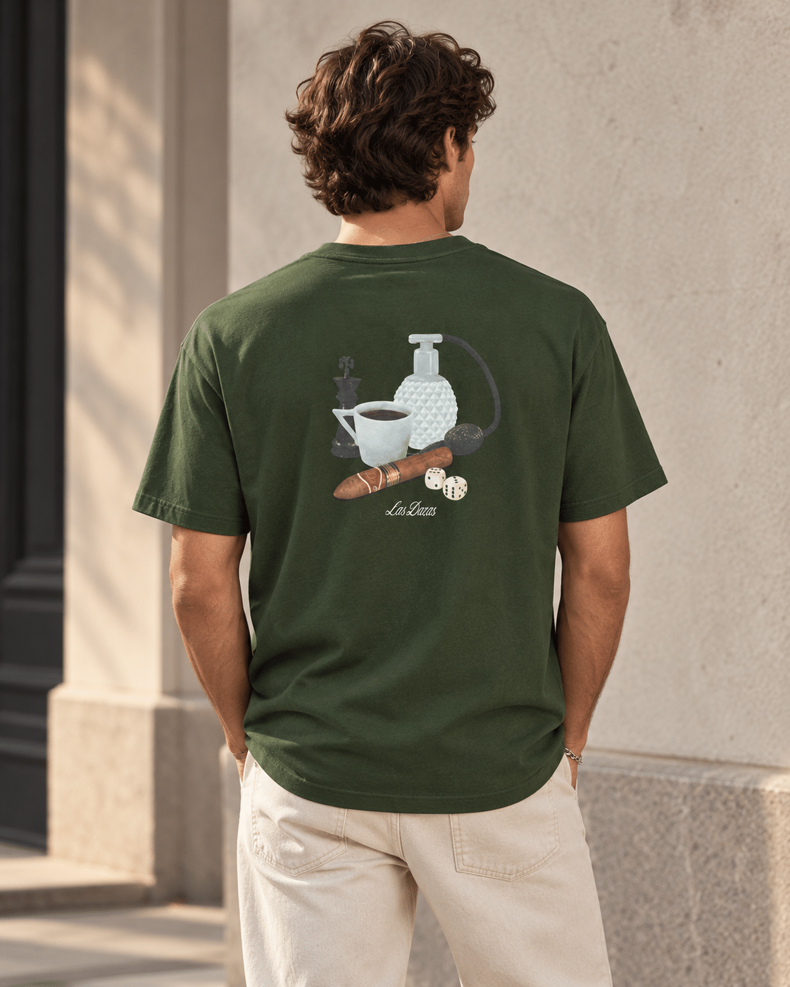 les deux saloon t-shirt backprint rund hals bomull 1002722