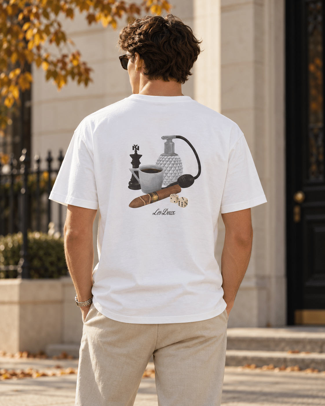 les deux saloon t-shirt backprint rund hals bomull 1002722