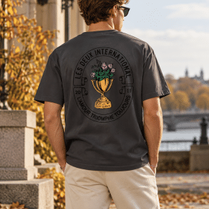 les deux flower trophy t-shirt bomull kortärm backprint 1002753