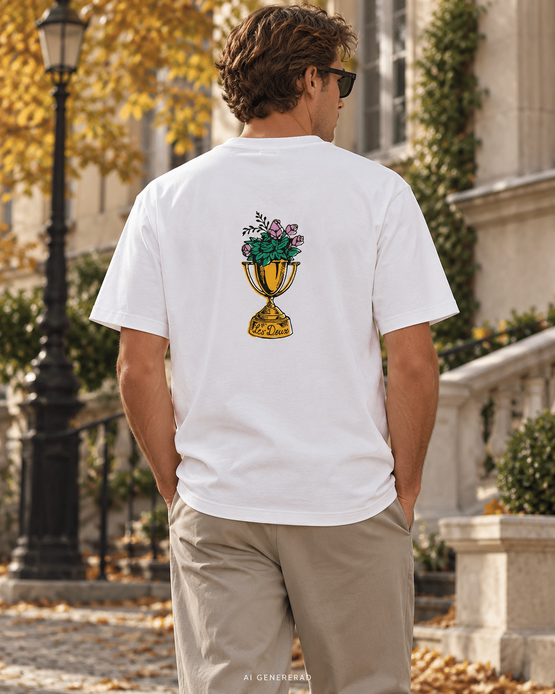 les deux flower trophy t-shirt bomull kortärm backprint 1002753