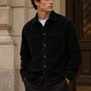 les deux corduroy overshirt manchester bred brösfickor bomull 1003295