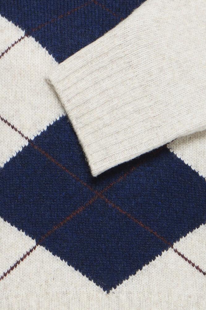 fransa giggi tröja argyle stickad mockneck 20618488